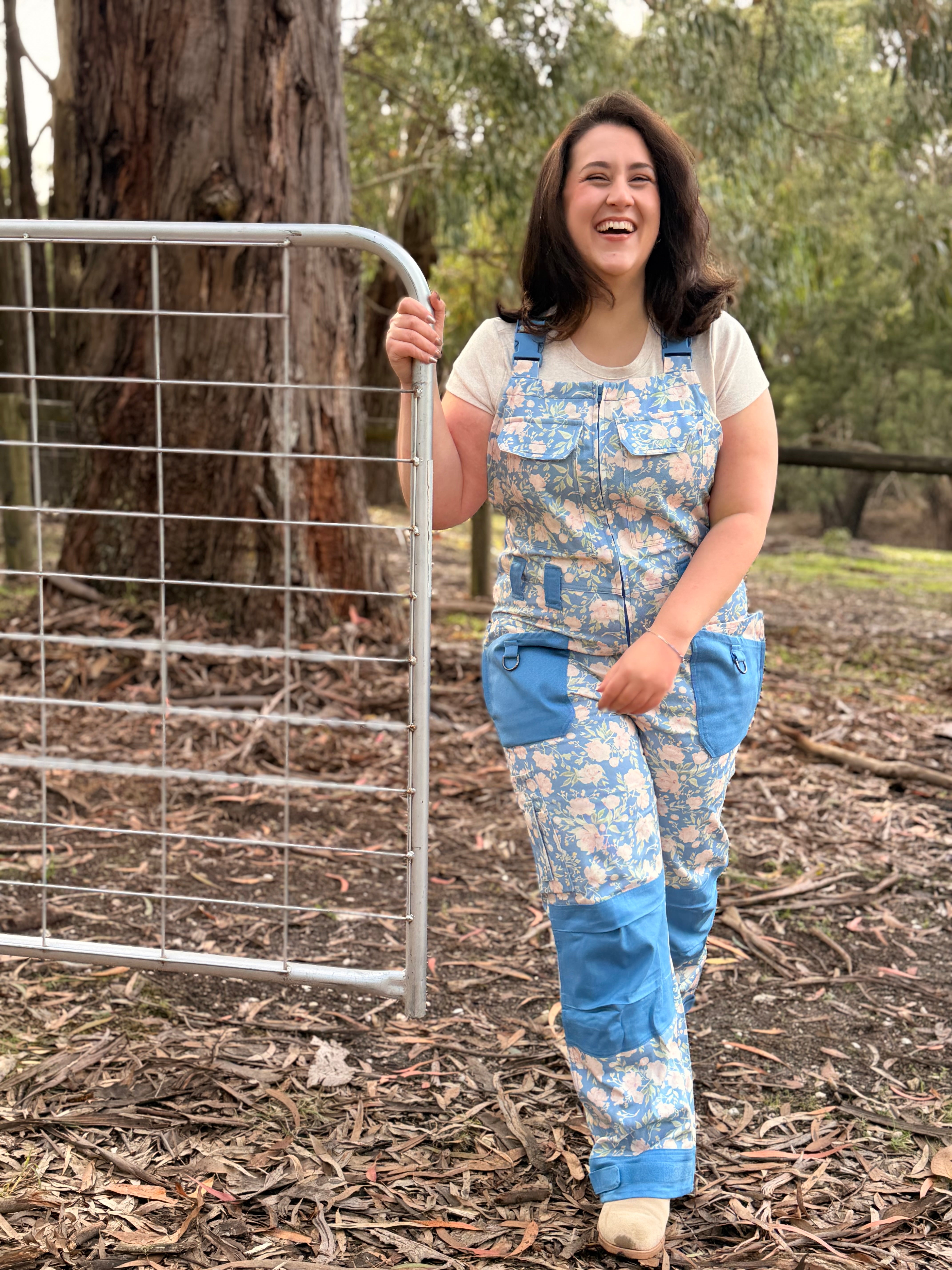 Peony Mist Dungarees