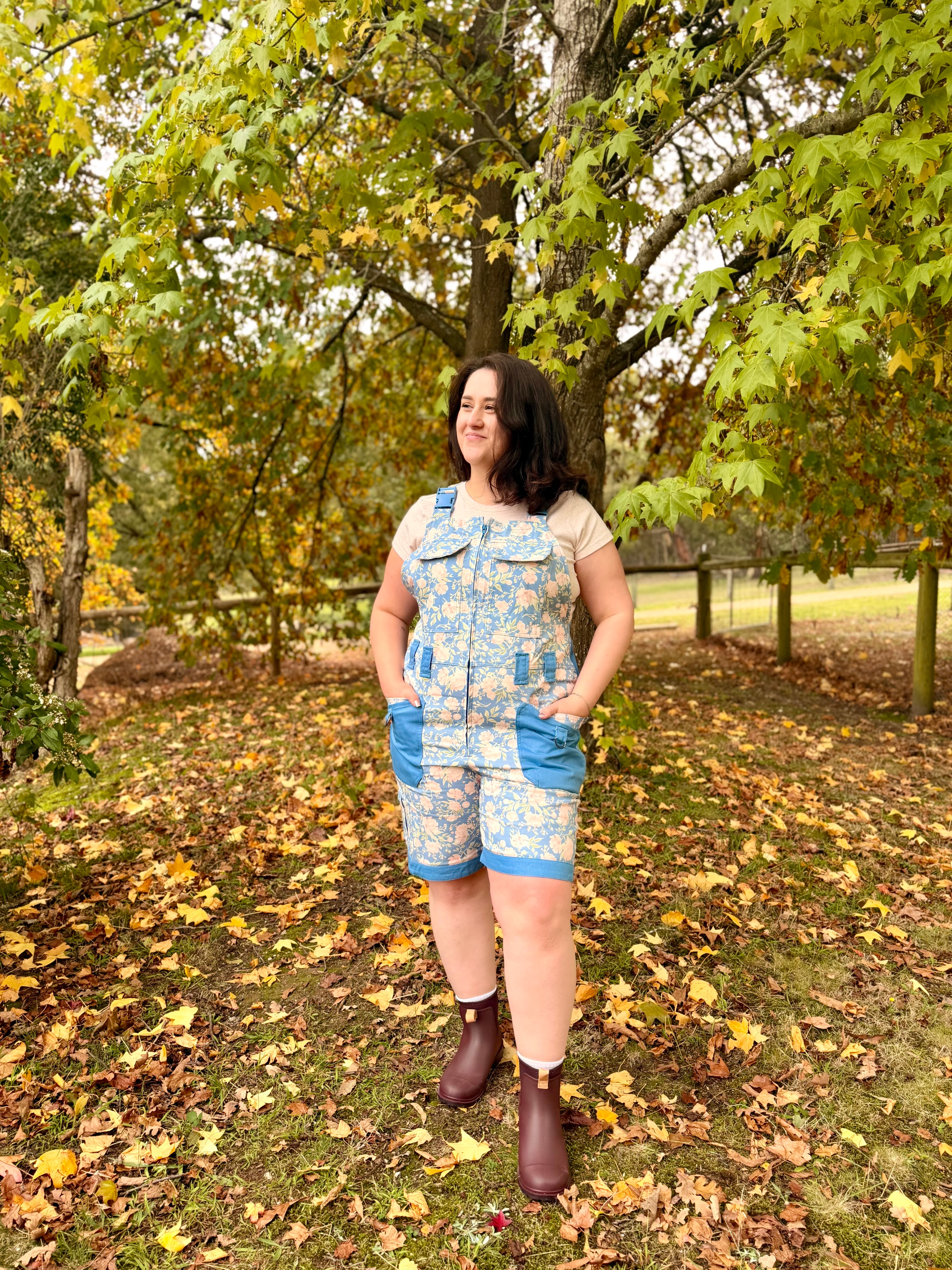 Peony Mist Shortalls