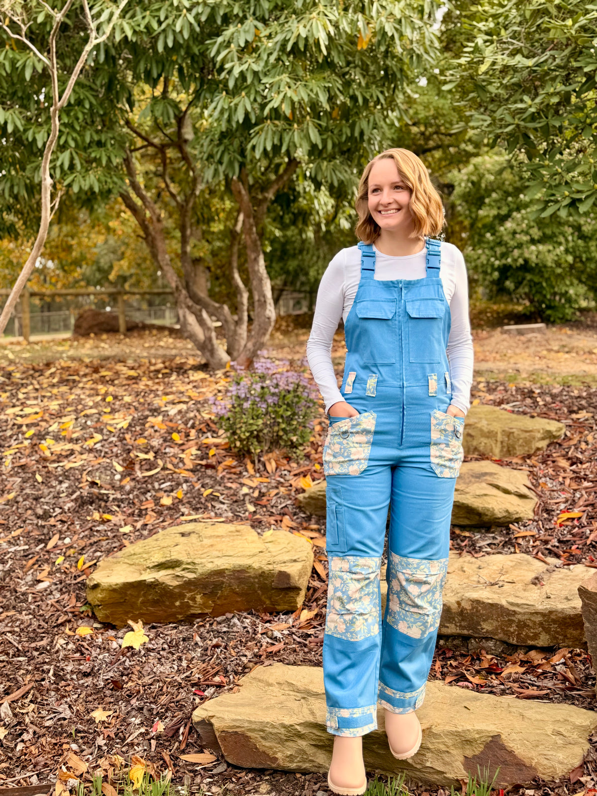 Peony Drop Dungarees