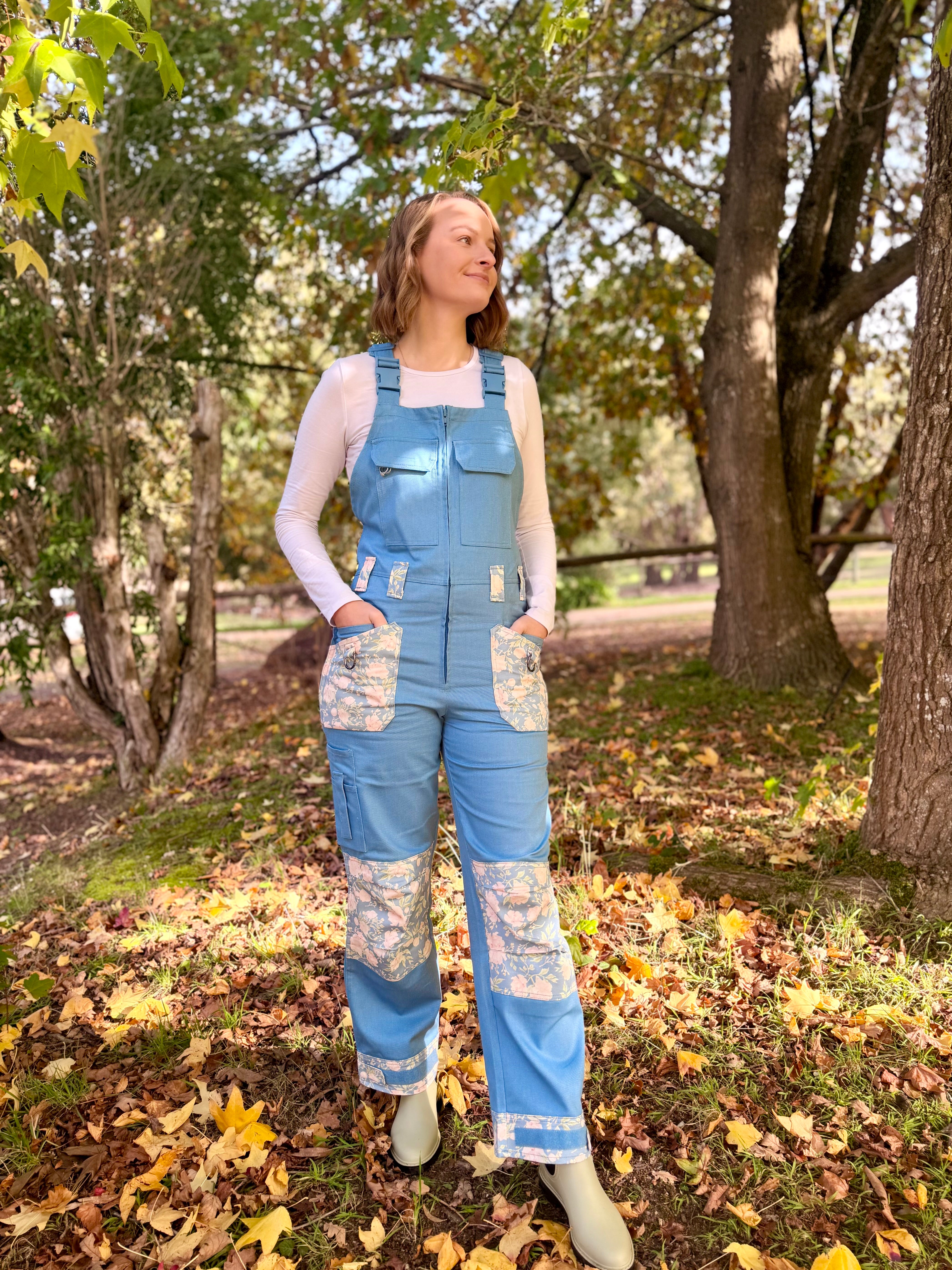 Peony Drop Dungarees