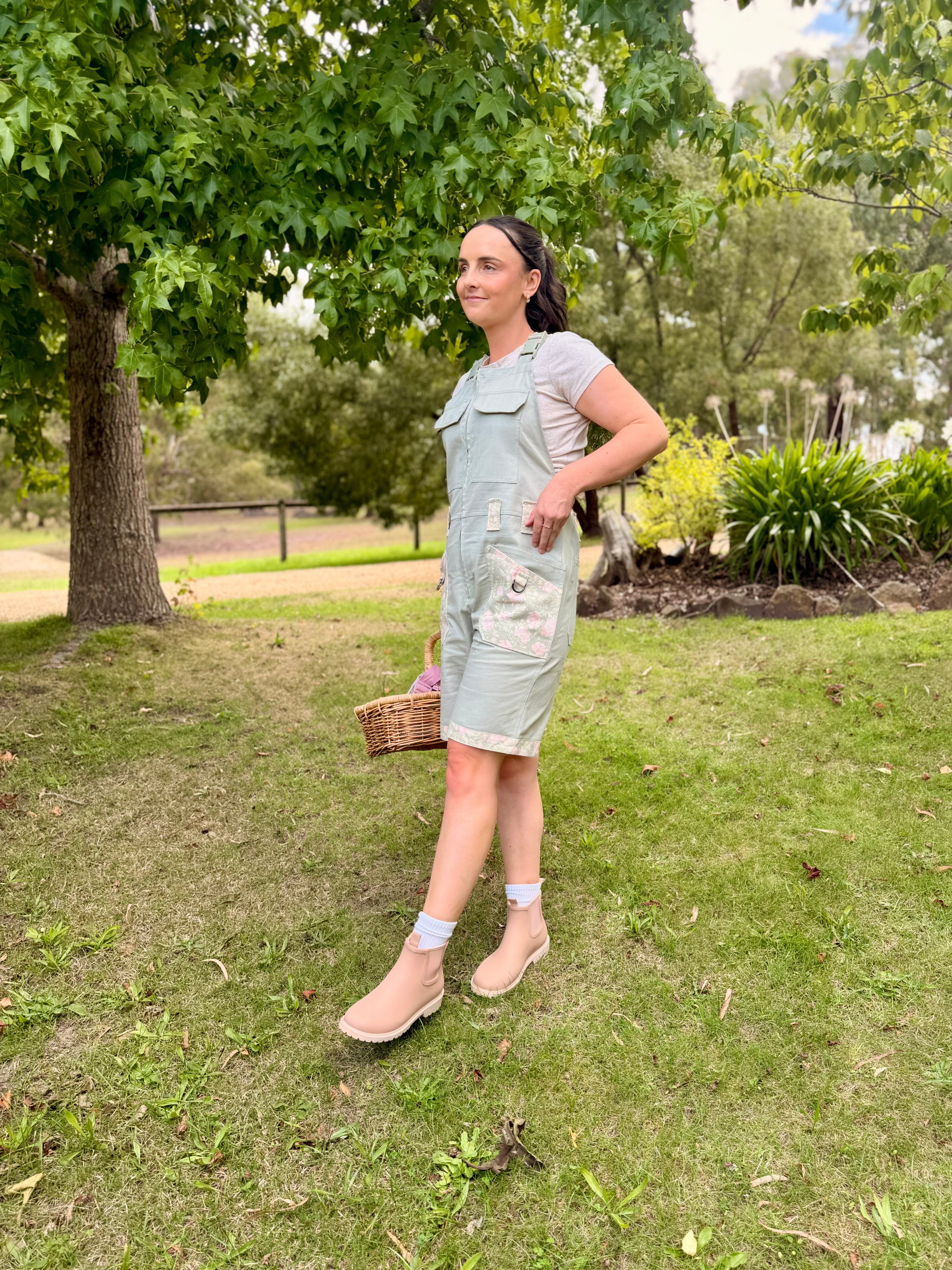 Peony Patch Shortalls