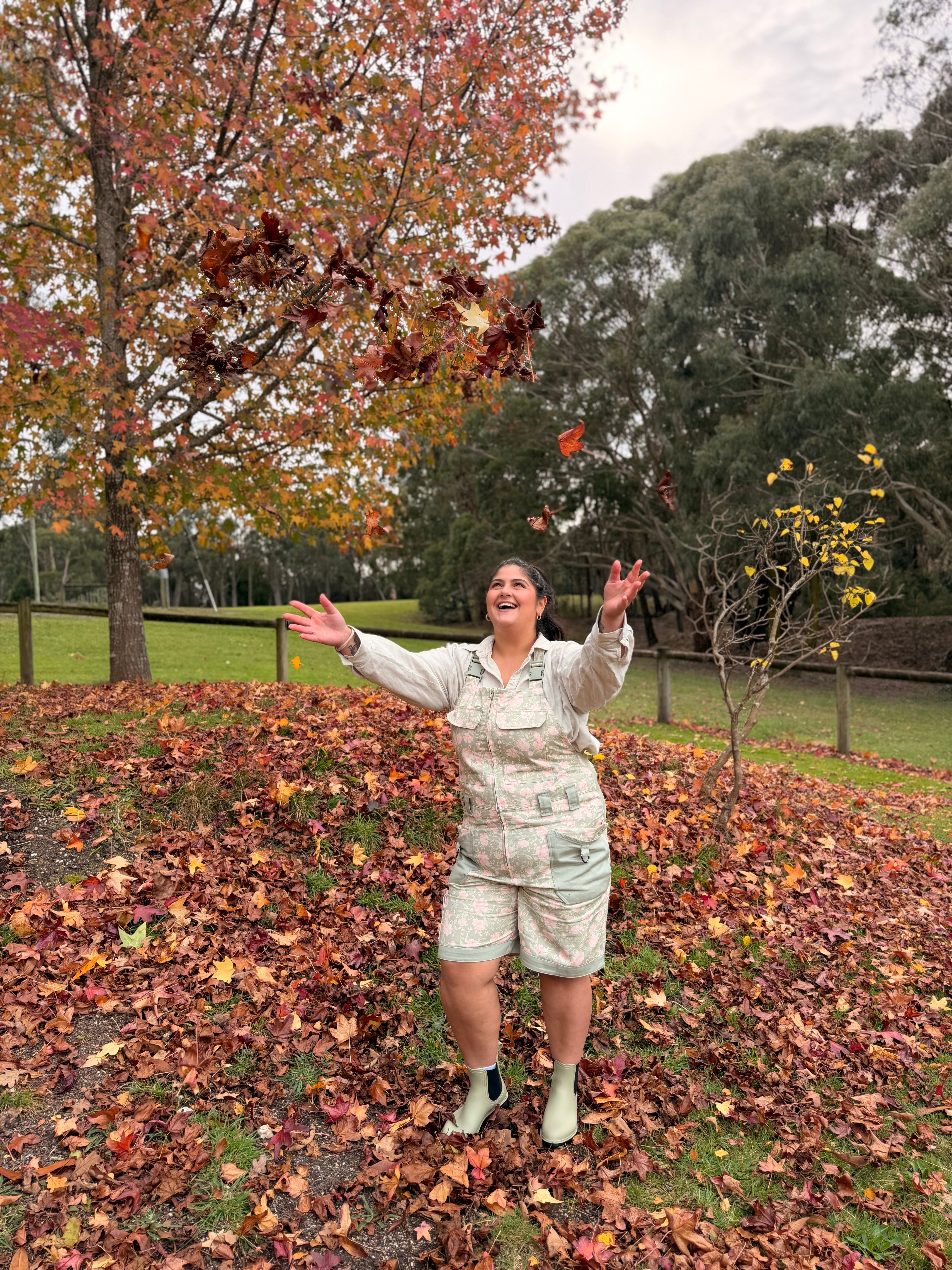 Peony Meadow Shortalls