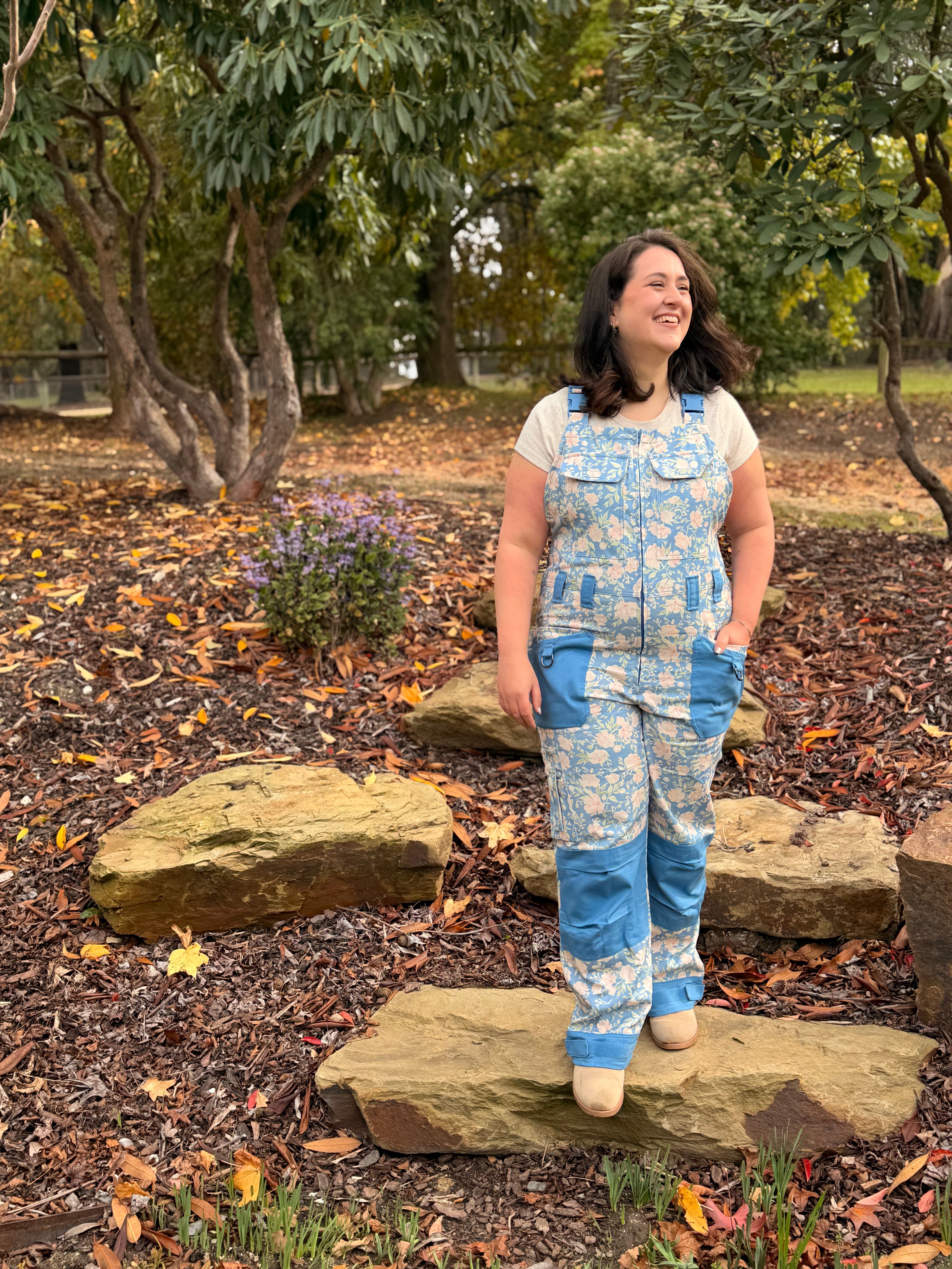 Peony Mist Dungarees