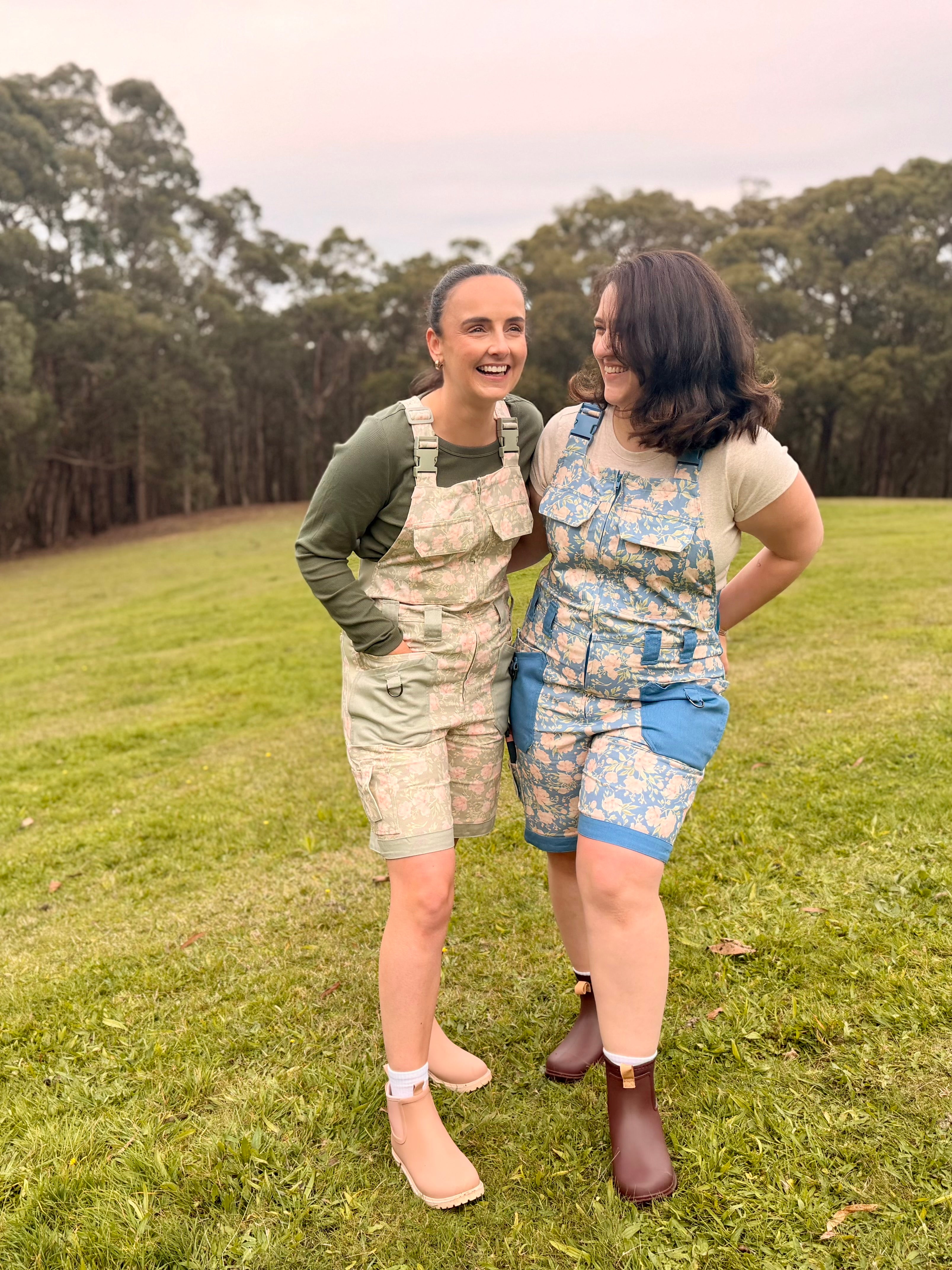 Peony Mist Shortalls