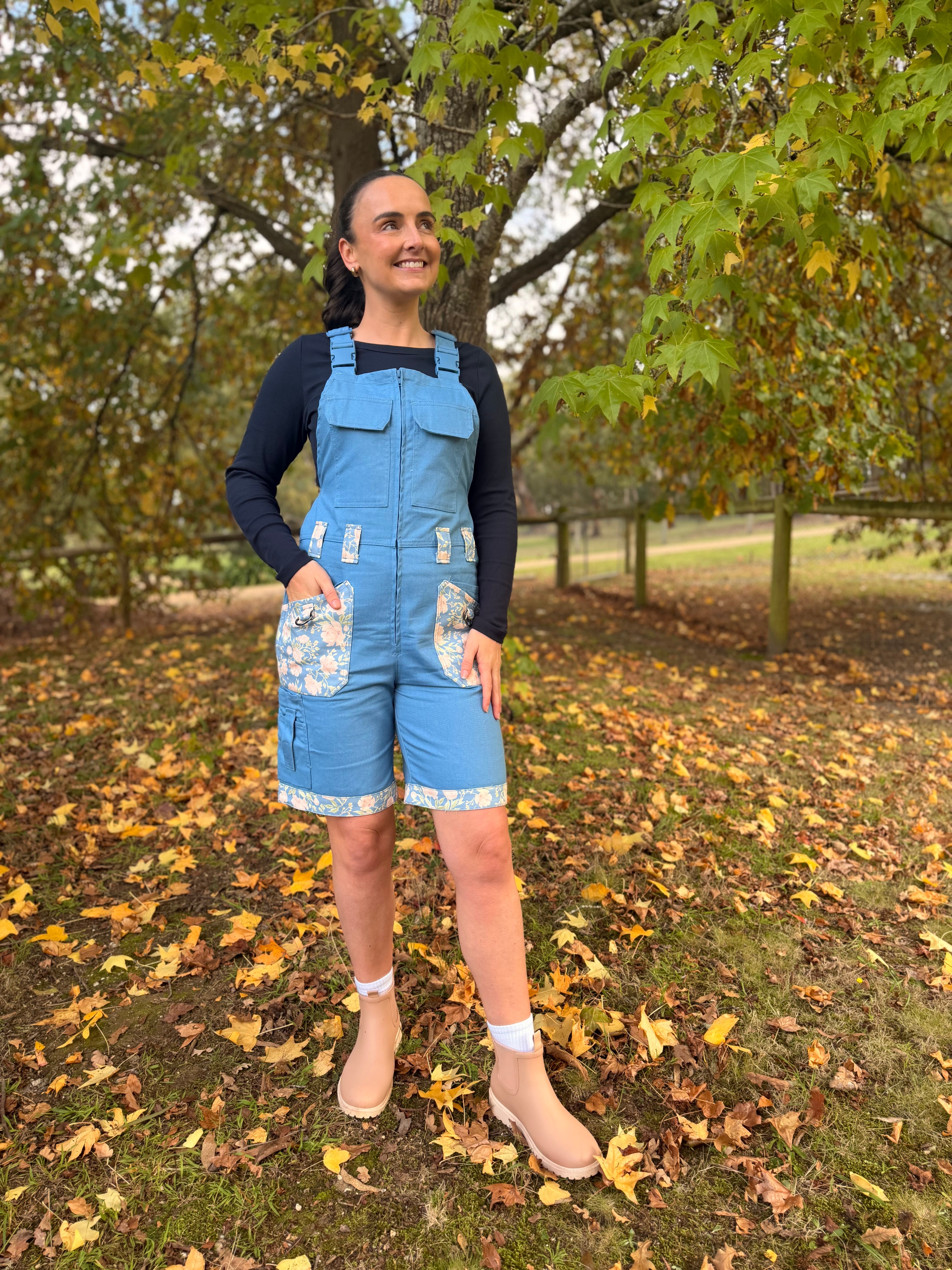 Peony Drop Shortalls