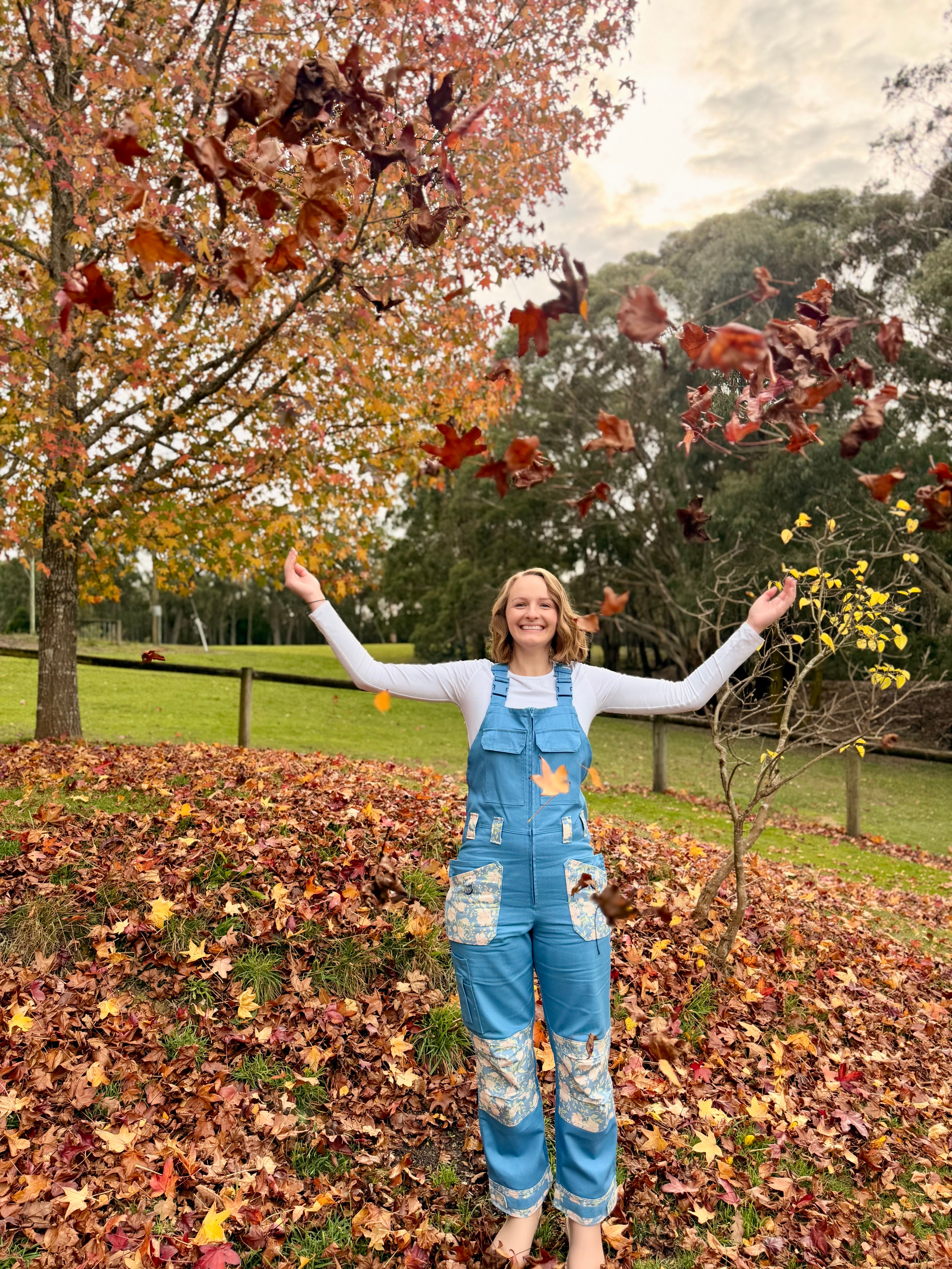 Peony Drop Dungarees