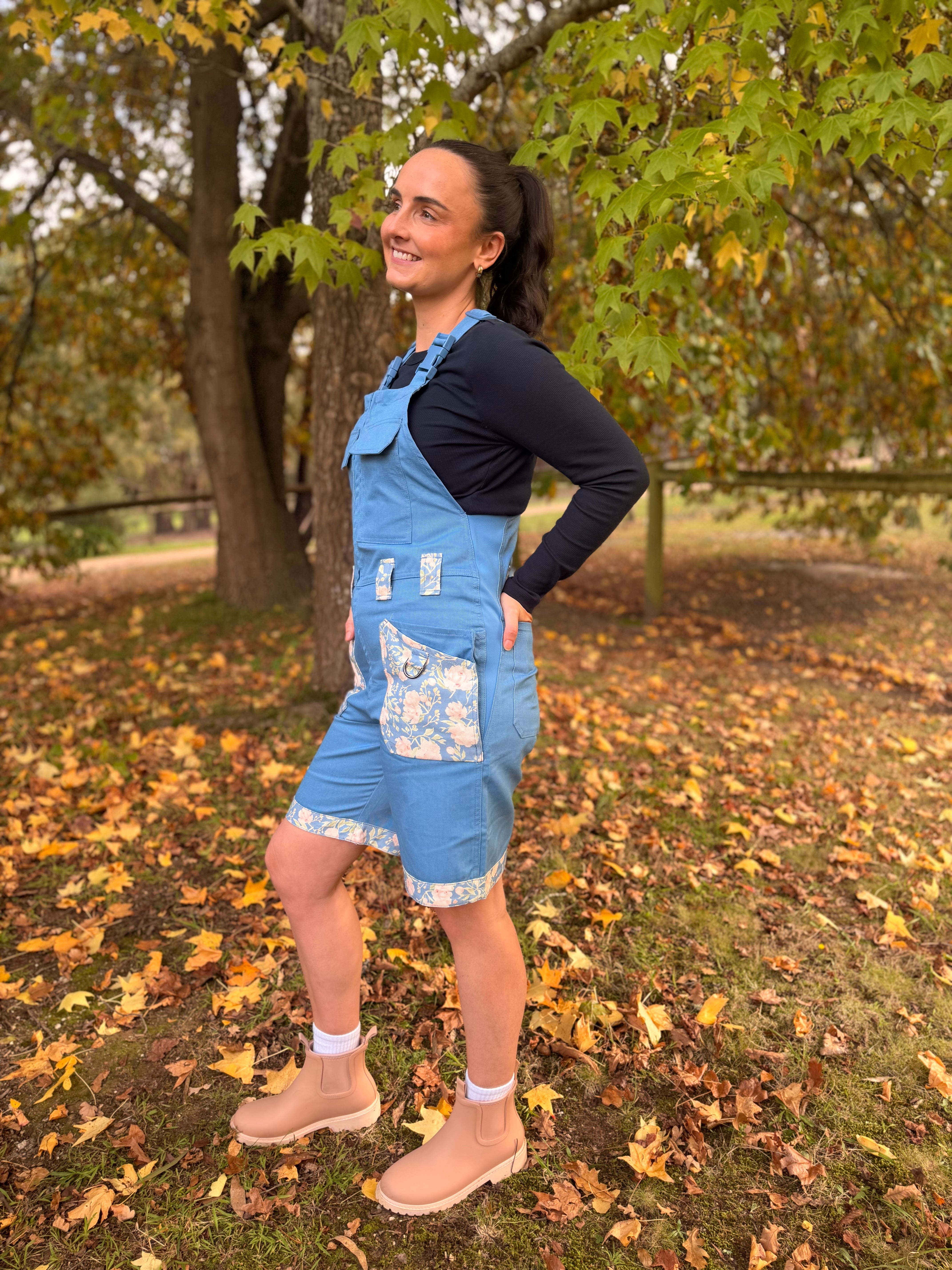 Peony Drop Shortalls