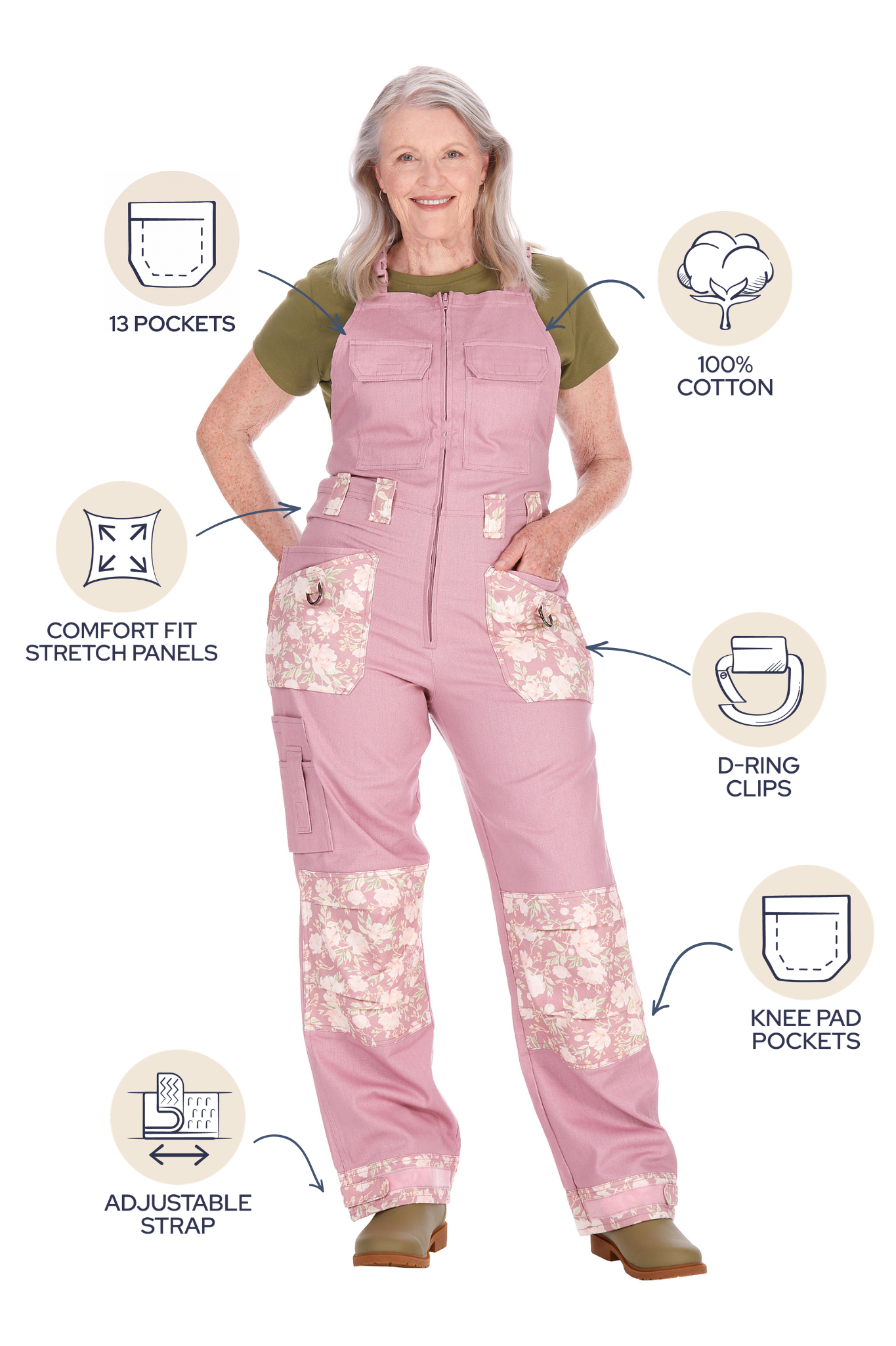 Peony Posy Overalls