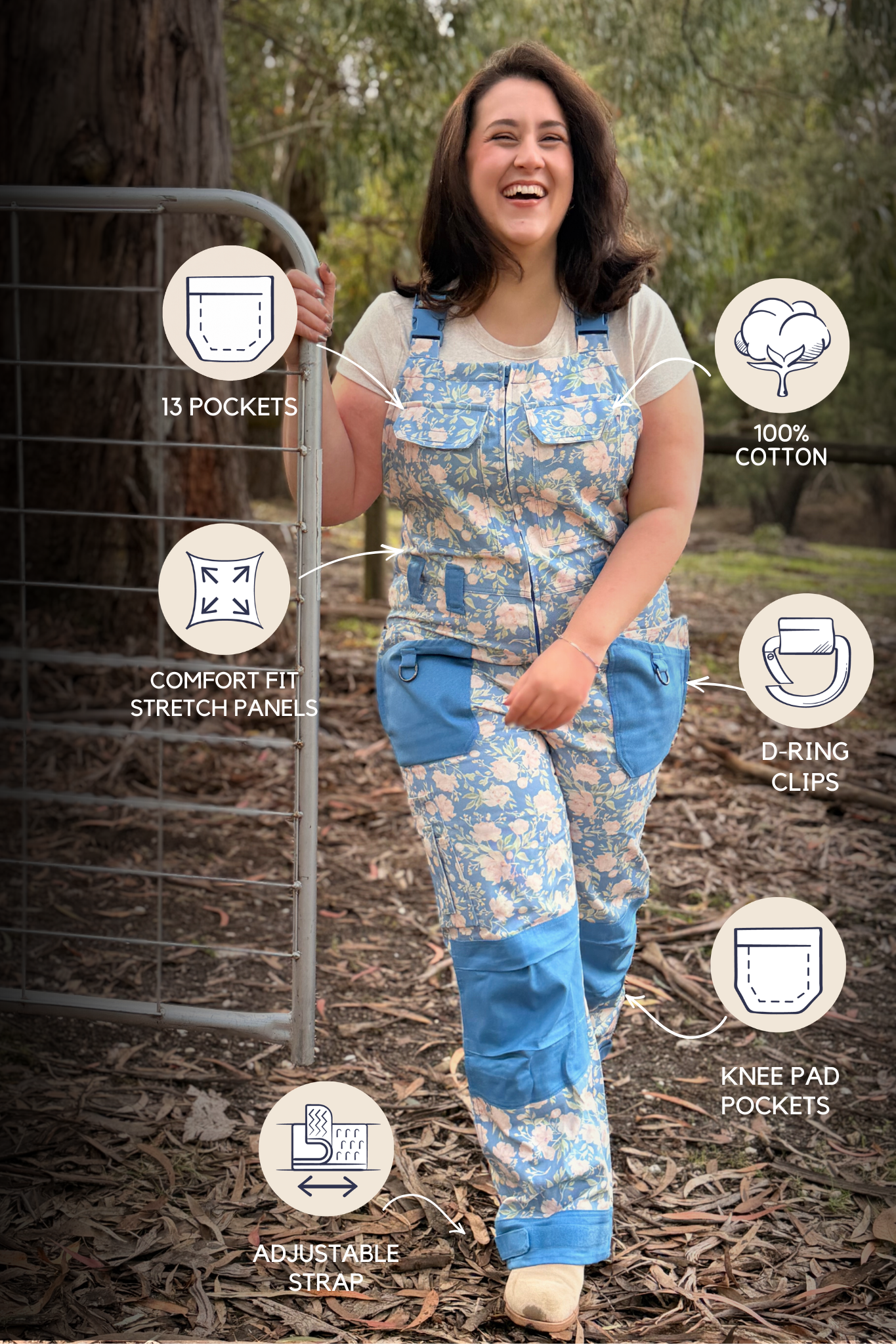 Peony Mist Overalls