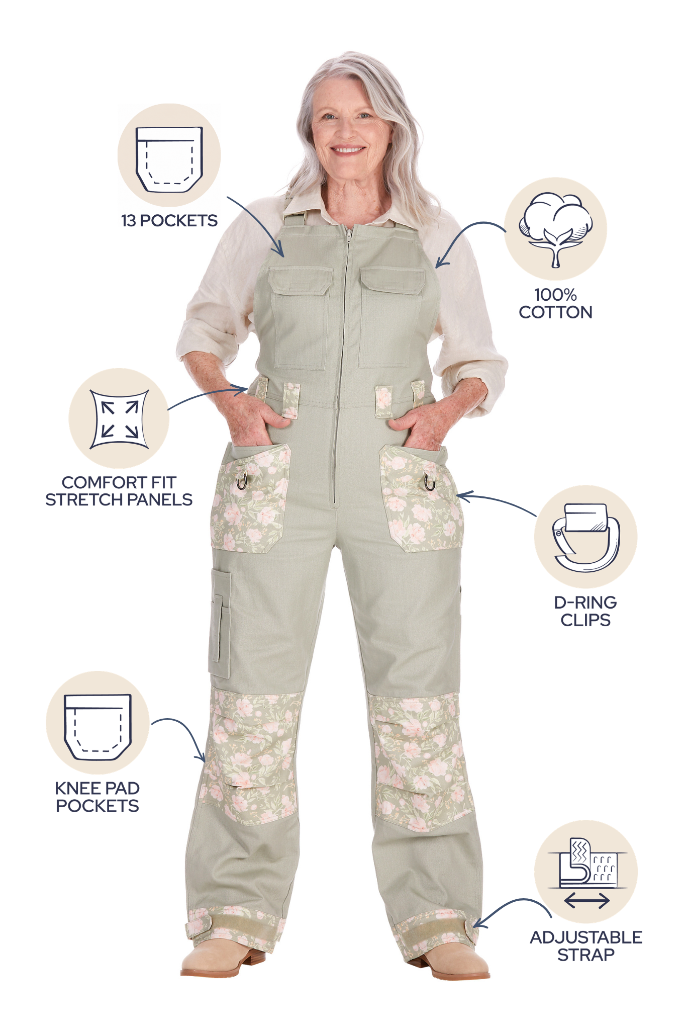 Peony Patch Overalls