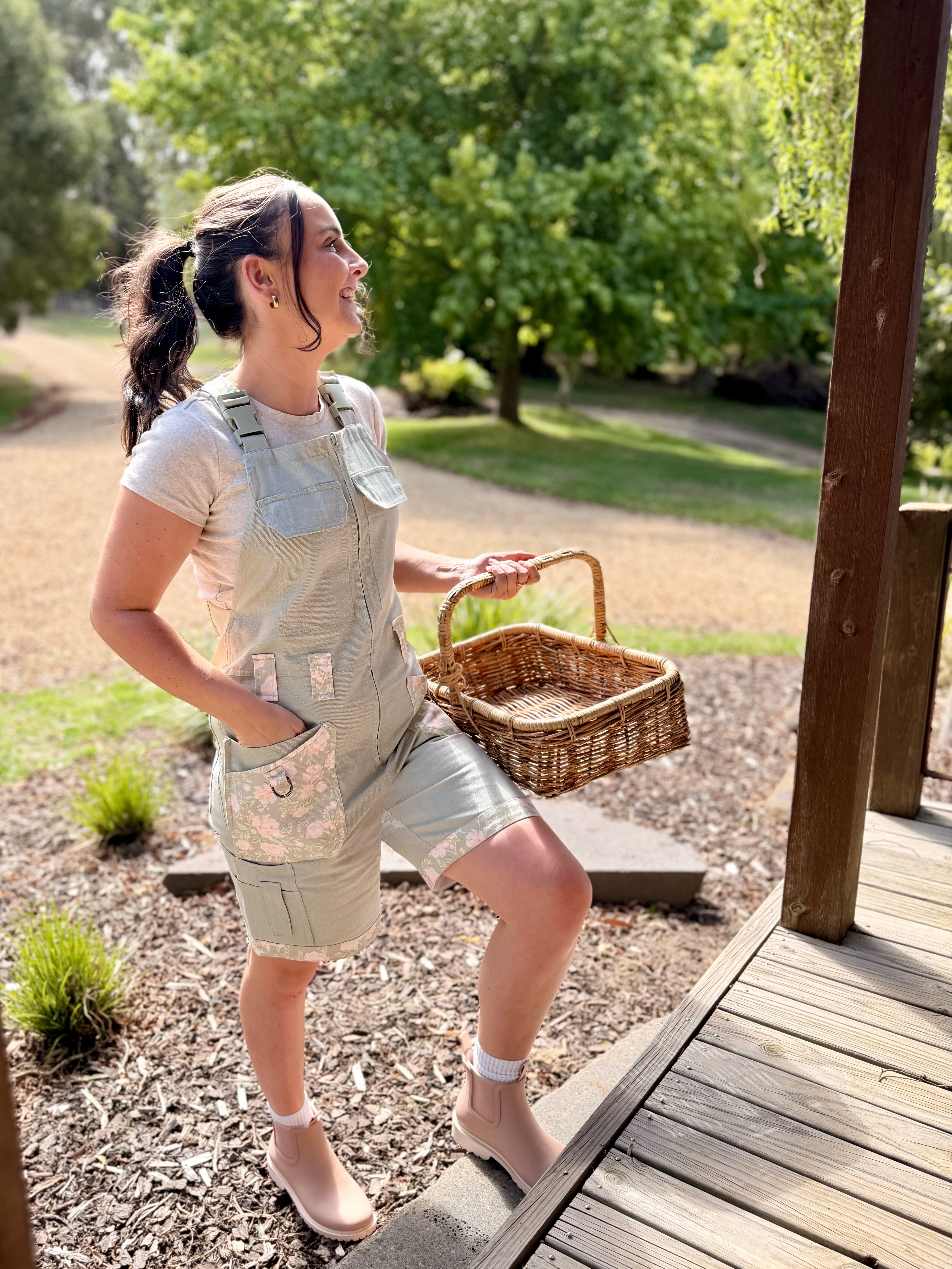 Peony Patch Shortalls
