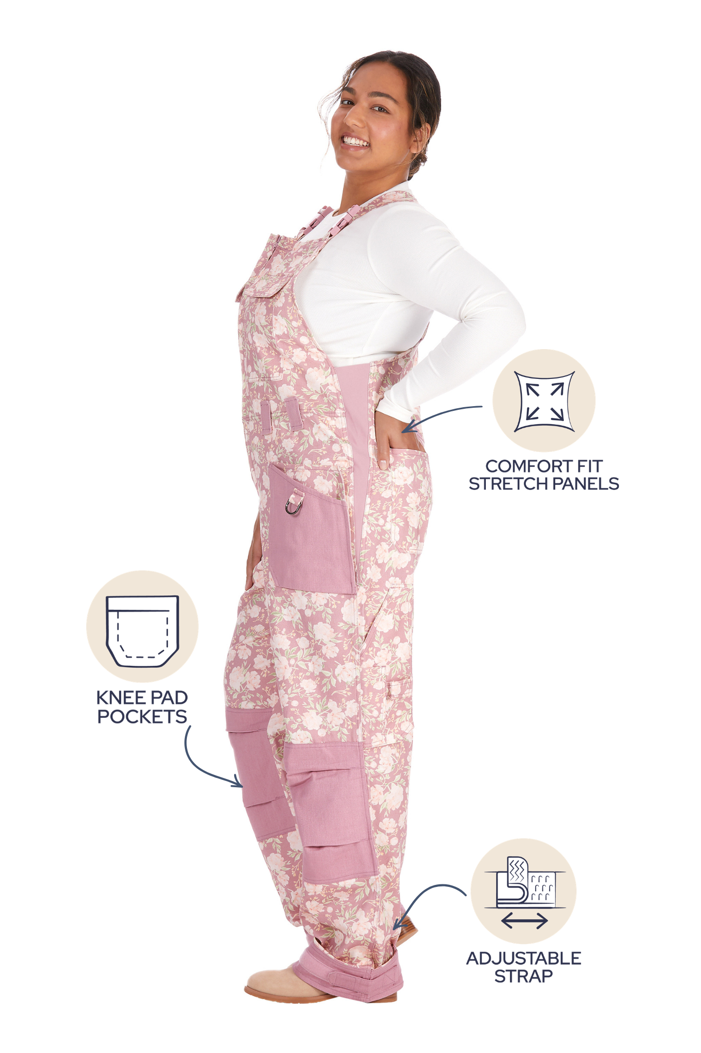 Peony Blossom Dungarees