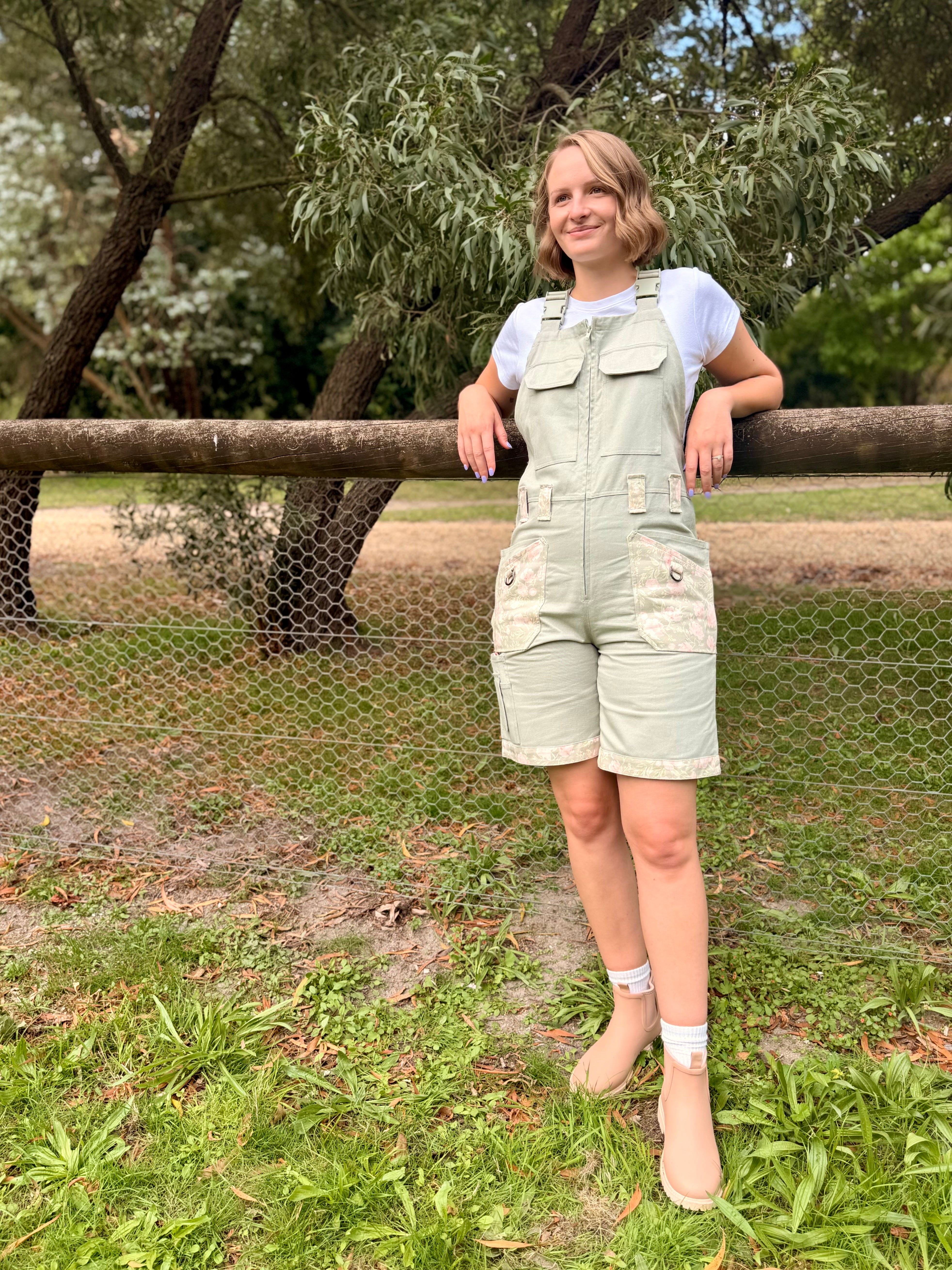 Peony Patch Shortalls