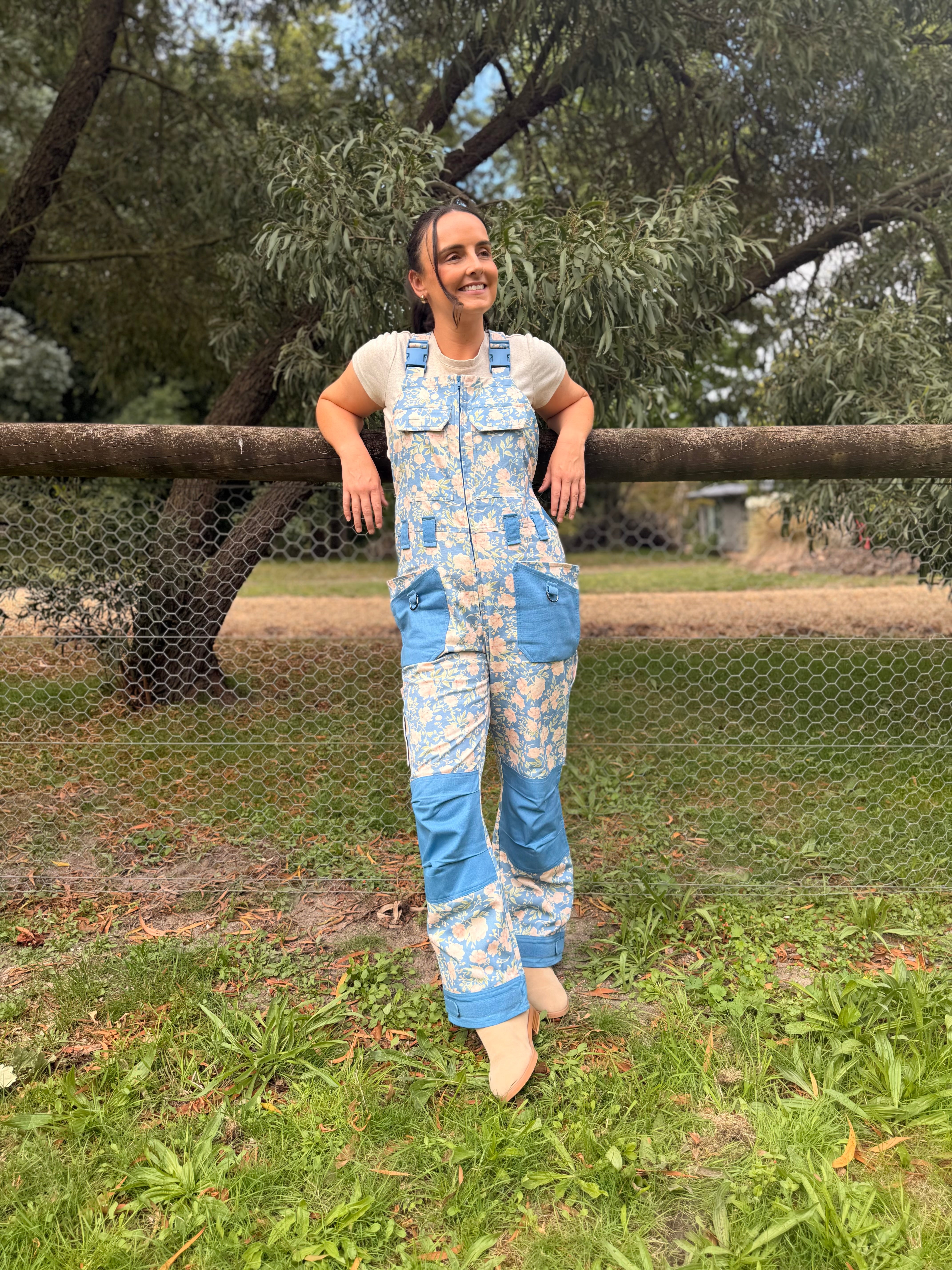 Peony Mist Dungarees