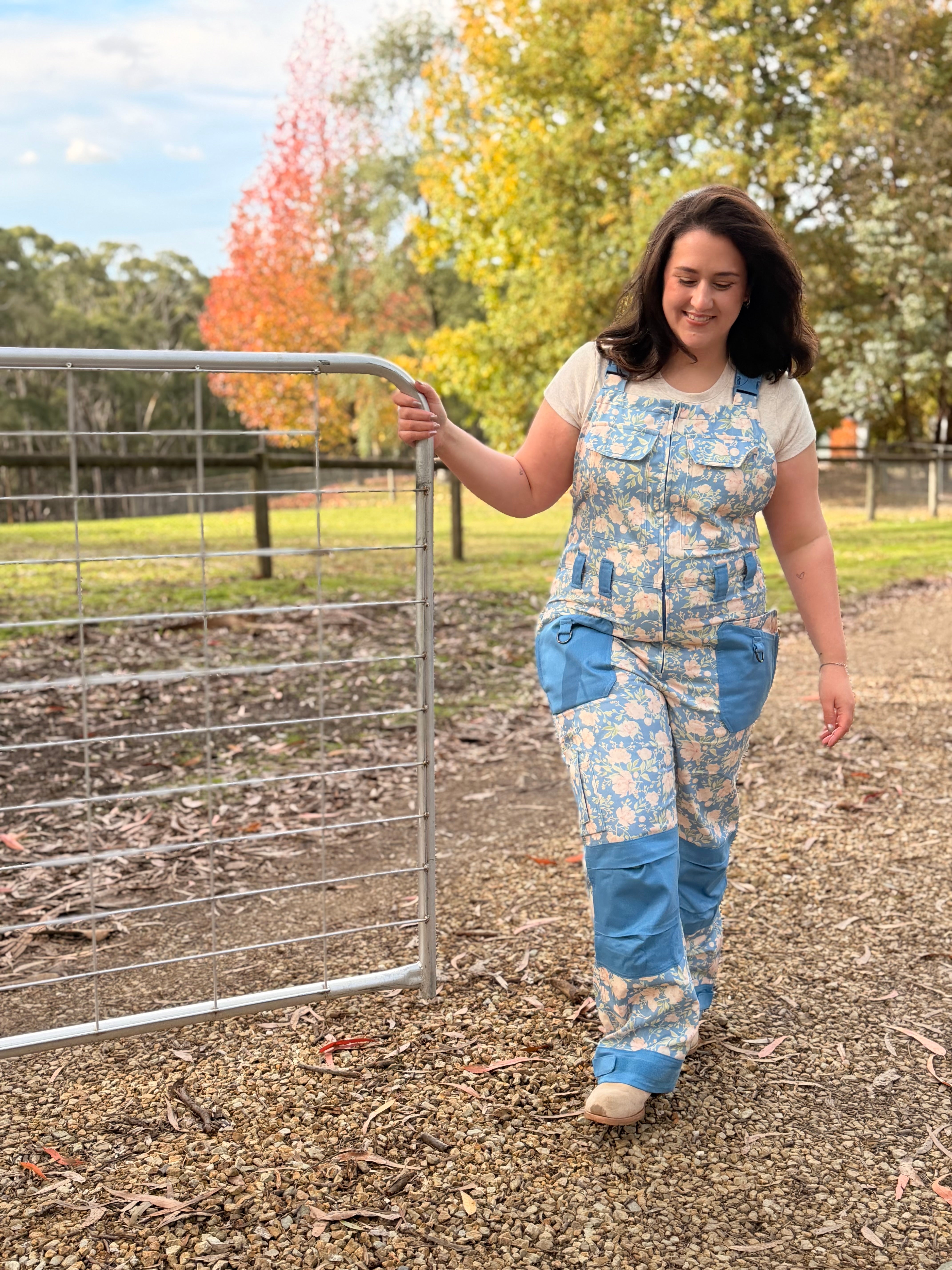 Peony Mist Dungarees